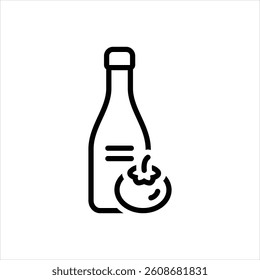 Vector line icon for ketchup
