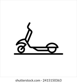 Vector line icon for kick scooter