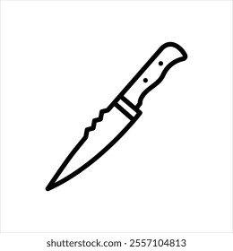 Vector line icon for knife