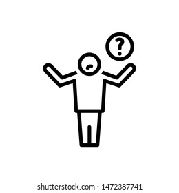 Vector line icon for know