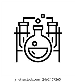 Vector line icon for laboratory