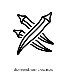 Icono de línea del vector para el dedo de la dama