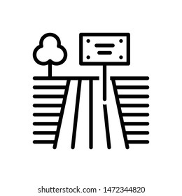 Vector line icon for land