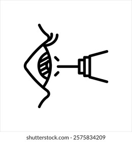 Vector line icon for laser vision correction