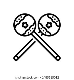 Vector line icon for latin