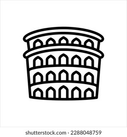 Vector line icon for latin