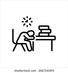 Vector line icon for lazy
