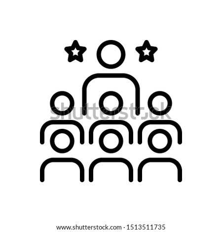 Vector line icon for leading