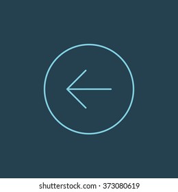 Vector Line Icon Of Left Arrow . Eps-10.