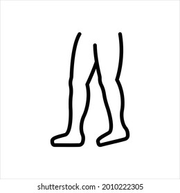 Vector line icon for leg