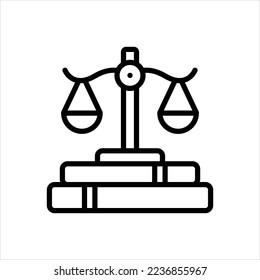 Vector line icon for legal