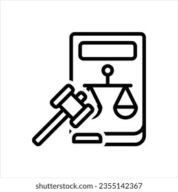 Vector line icon for legitimate