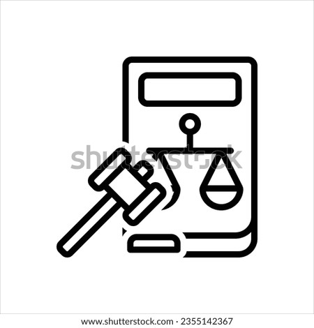 Vector line icon for legitimate