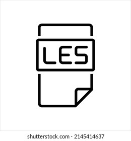 Vector line icon for les