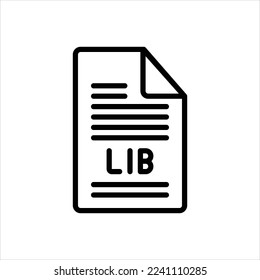 Vector line icon for lib