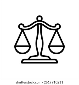 Vector line icon for libra