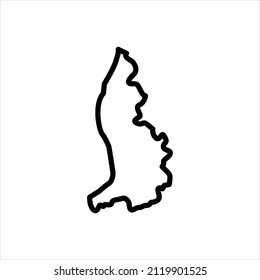 Icono de línea de vector para liechtenstein