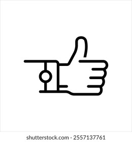 Vector line icon for like