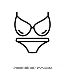 Vector line icon for lingerie