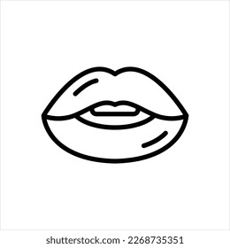Vektorliniensymbol für Lippen