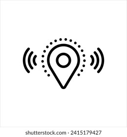 Vector line icon for live location