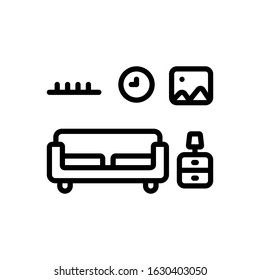 Vector line icon for living