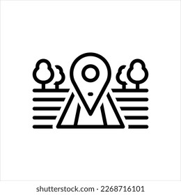 Vector line icon for locally