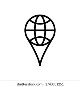 Icono de línea del vector para la ubicación