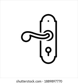 Vector line icon for lock