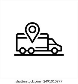 Vector line icon for logistics
