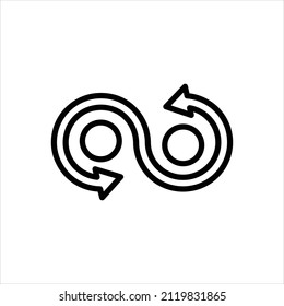 Vector line icon for loops