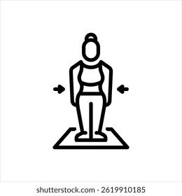 Icono de línea de Vector para bajar de peso