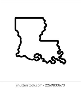 Vector line icon for louisiana