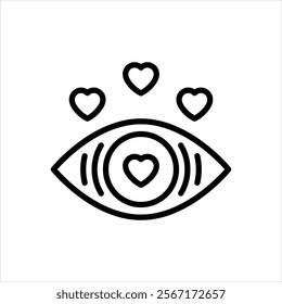 Vector line icon for love