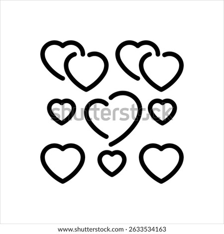 Vector line icon for love