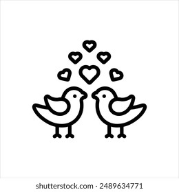 Icono de línea de Vector para tortolitos
