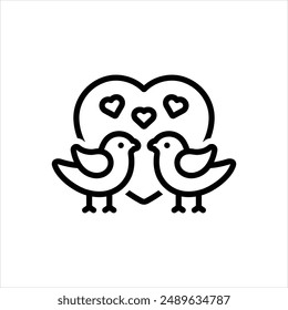 Icono de línea de Vector para tortolitos