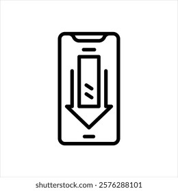 Vector line icon for low power devices