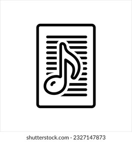 Vector line icon for lyric