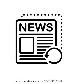 Vector line icon for magazine