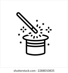 Vector line icon for magic