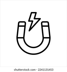Vector line icon for magnet