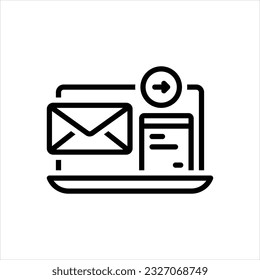 Vector line icon for mailto