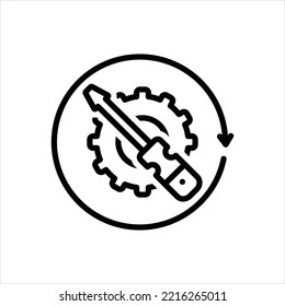 Vector line icon for maintain