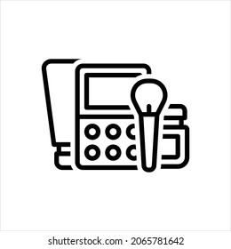 Vector line icon for makeups