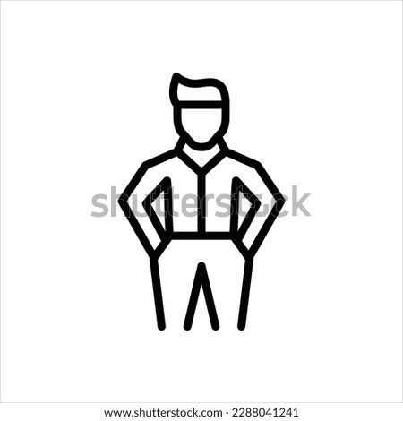 Vector line icon for male
