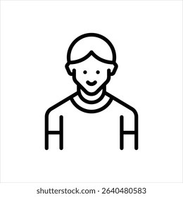 Vector line icon for man