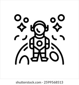 Vector line icon man