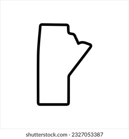 Vector line icon for manitoba