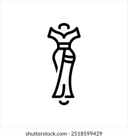 Vector line icon for mannequin